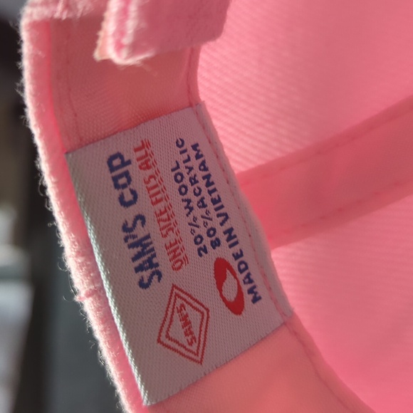 Sam's Adjustable Baseball Cap Old English J Pink OS - Picture 3 of 5